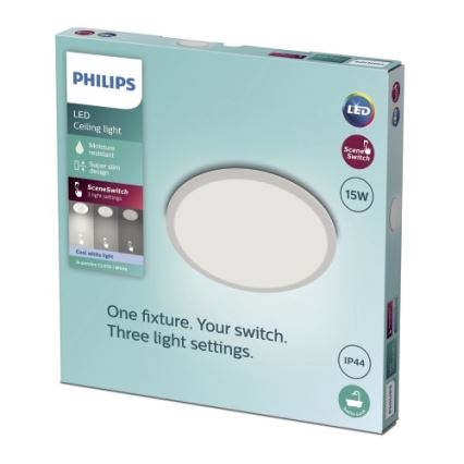 Philips - LED prigušiva plafonsko svetlo za kupatilo SCENE SWITCH LED/15W/230V IP44 4000K