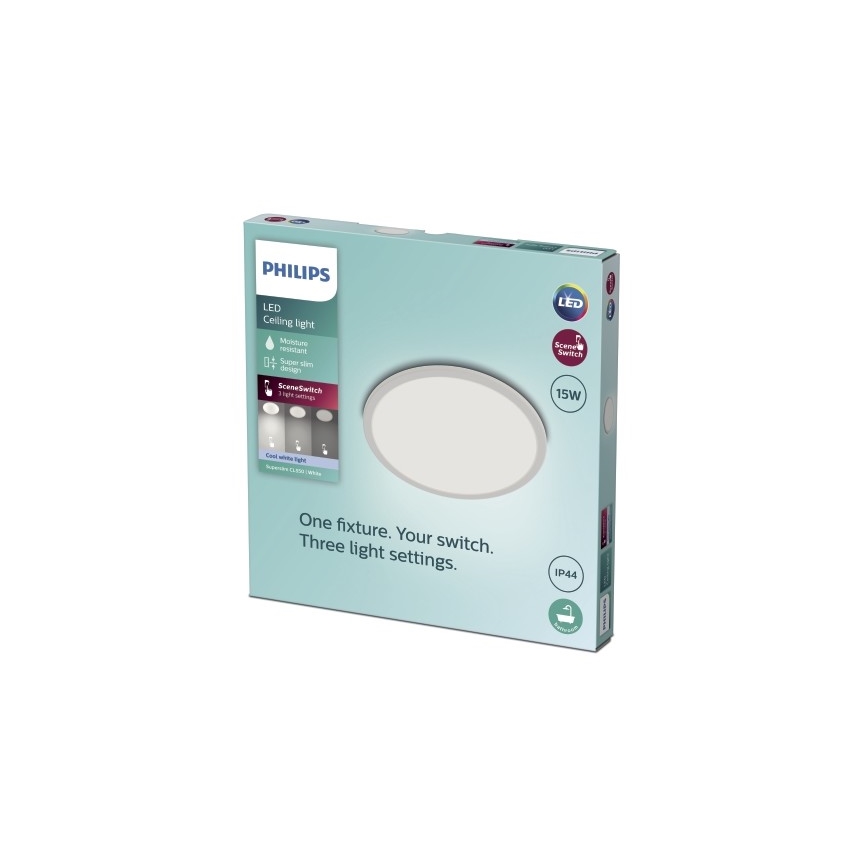 Philips - LED prigušiva plafonsko svetlo za kupatilo SCENE SWITCH LED/15W/230V IP44 4000K