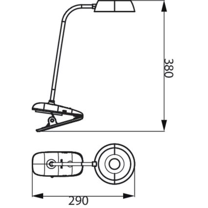 Philips - LED prigušiva lampa sa kopčom DONUTCLIP LED/3W/5V 1200 mAh CRI 90 bela