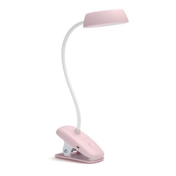 Philips - LED prigušiva lampa sa klipsom DONUTCLIP LED/3W/5V 1200 mAh CRI 90 ružičasta