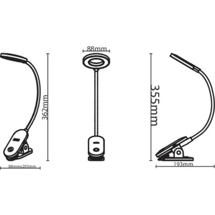 Philips - prigušiva LED lampa sa stezaljkom LED/5W/5V CRI 90