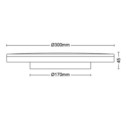 Philips - LED prigušiva plafonska svetiljka SCENE SWITCH LED/18W/230V prečnik 30 cm 2700K crna
