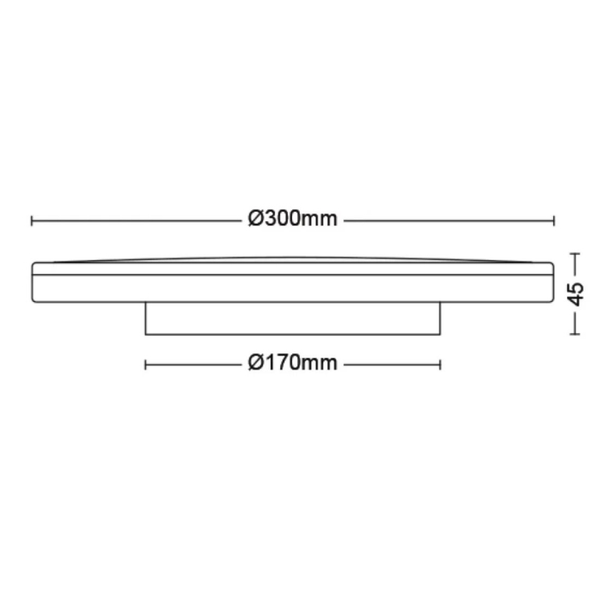 Philips - LED prigušiva plafonska svetiljka SCENE SWITCH LED/18W/230V prečnik 30 cm 2700K crna