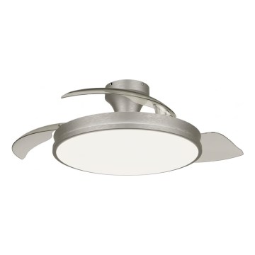 Philips - LED prigušiva plafonska lampa sa ventilatorom ATLAS LED/35W/230V mat hrom + daljinski upravljač