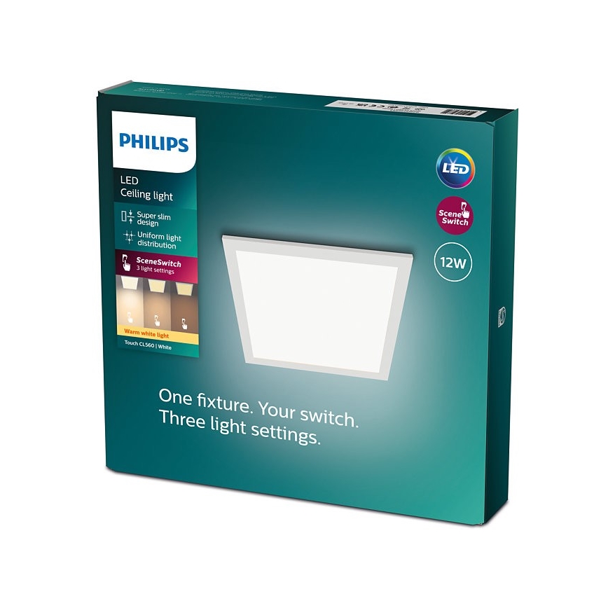 Philips - LED prigušiva stropna svetiljka SCENE SWITCH LED/12W/230V 2700K