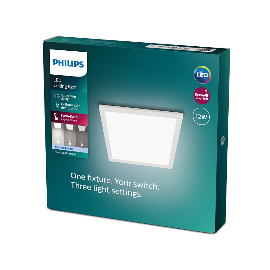 Philips - LED prigušiva stropna svetiljka SCENE SWITCH LED/12W/230V 4000K
