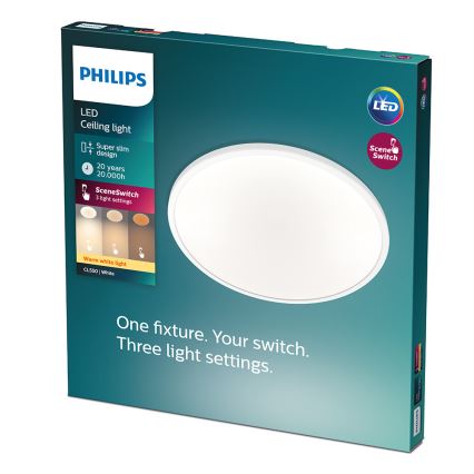 Philips - LED prigušiva plafonska svetiljka CLEAR LED/18W/230V 2700K