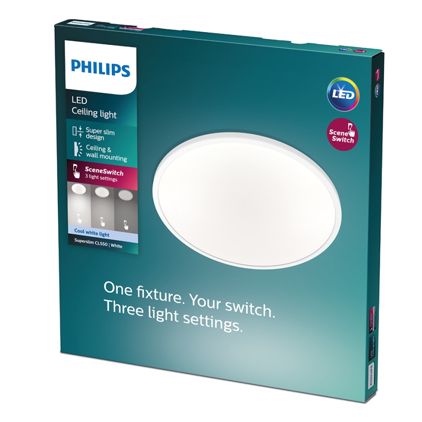 Philips - LED prigušiva plafonska lampa, 18W/230V, 4000K