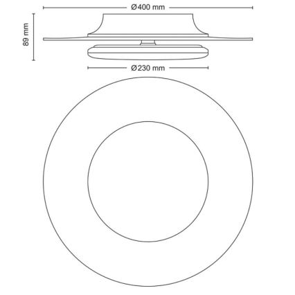 Philips- LED prigušiva plafonska svetiljka SCENE SWITCH LED/30W/230V 2700K srebrna