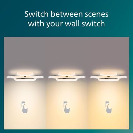 Philips- LED prigušiva stropna svetiljka SCENE SWITCH LED/30W/230V 2700K crna