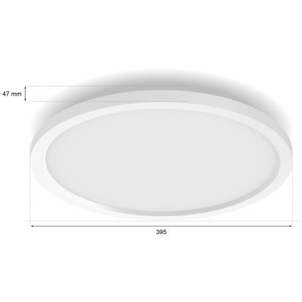Philips - LED prigušiva stropna svetiljka Hue AURELLE LED/21W/230V 2200-6500K prečnik 39,5 cm bela