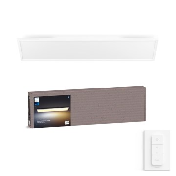 Philips - LED prigušiva plafonska svetiljka Hue AURELLE LED/39W/230V 2200-6500K 120x30 cm bela + prekidač za prigušavanje