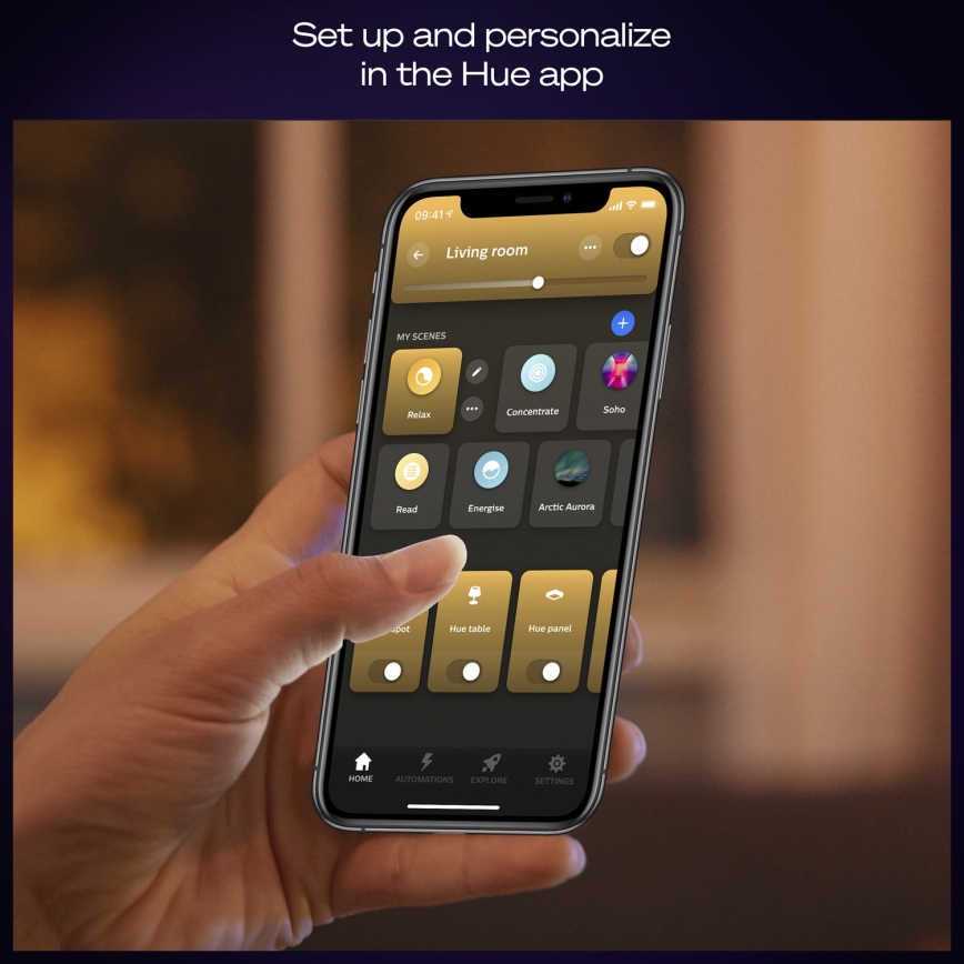 Philips - LED prigušiva plafonska svetiljka Hue AURELLE LED/39W/230V 2200-6500K 60x60 cm bela