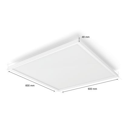 Philips - LED prigušiva plafonska svetiljka Hue AURELLE LED/39W/230V 2200-6500K 60x60 cm bela