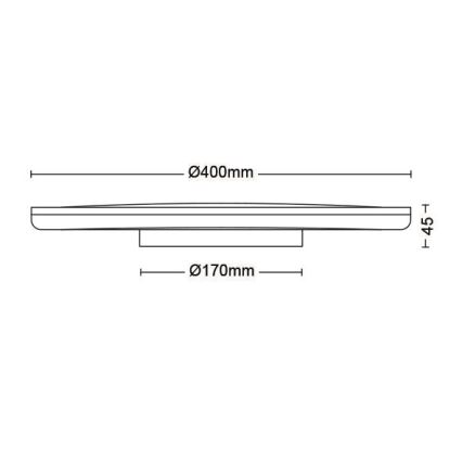 Philips - LED prigušiva plafonska svetiljka SCENE SWITCH LED/22W/230V, prečnik 40 cm, 4000K, bela
