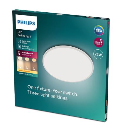 Philips - LED prigušiva plafonska svetiljka SCENE SWITCH LED/22W/230V