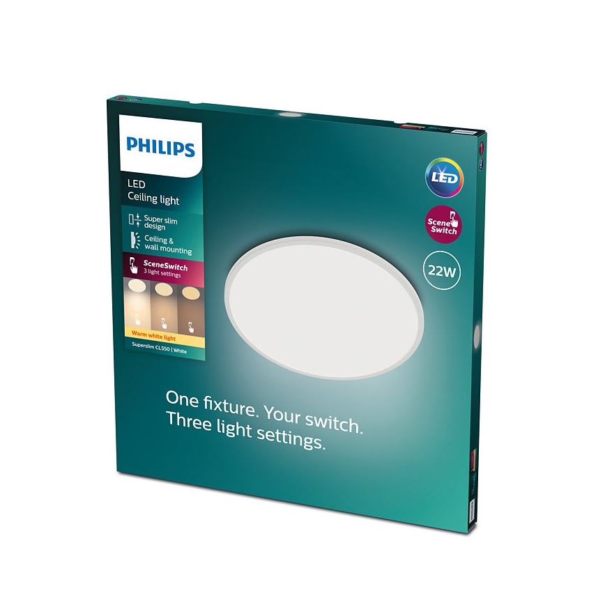 Philips - LED prigušiva plafonska svetiljka SCENE SWITCH LED/22W/230V