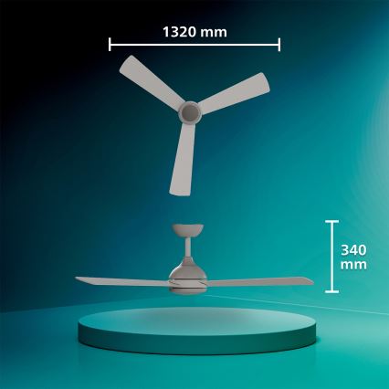 Philips - prigušiva LED stropni ventilator CIVX LED/24W/230V + daljinski upravljač