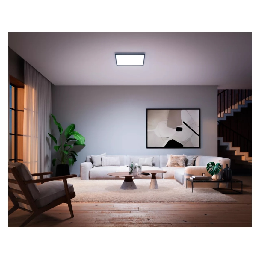 Philips - LED prigušiva plafonska svetiljka Hue AURELLE LED/39W/230V 2200-6500K 60x60 cm crna
