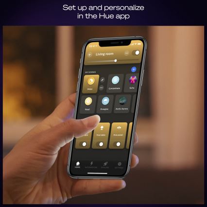 Philips - LED prigušiva plafonska svetiljka Hue AURELLE LED/39W/230V 2200-6500K 60x60 cm crna