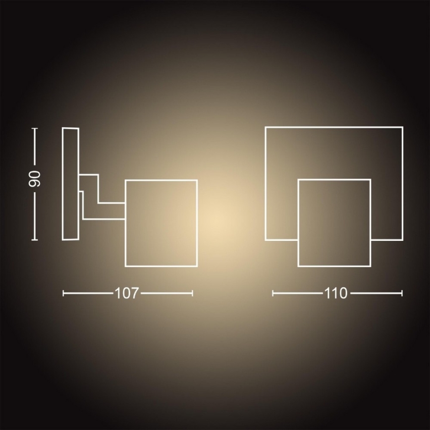 Philips - LED prigušiva reflektorska svetiljka Hue RUNNER 1xGU10/4,2W/230V 2200-6500K bela