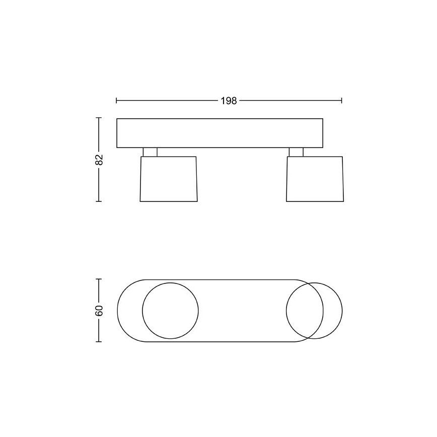 Philips - LED prigušiva spot svetiljka 2xLED/4,5W/230V