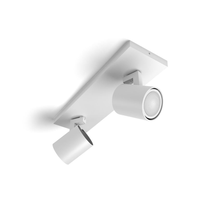 Philips - LED prigušiva spot svetiljka Hue RUNNER 2xGU10/4,2W/230V 2200-6500K + daljinski upravljač bela