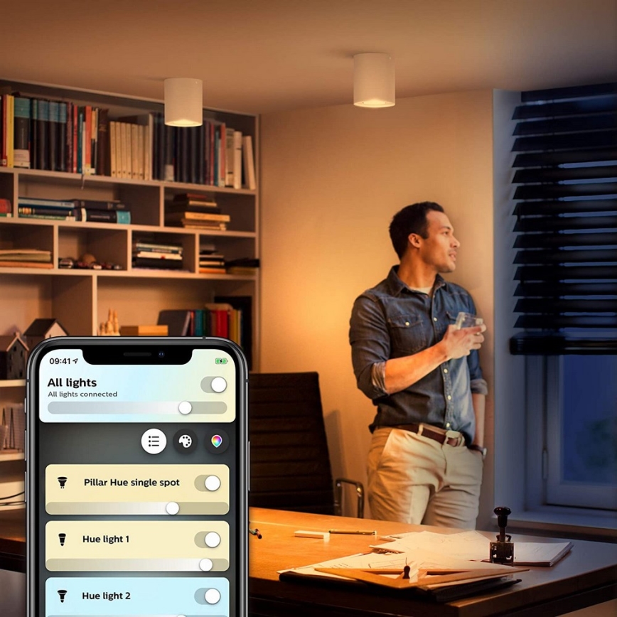 Philips - LED prigušiva spot svetiljka Hue PILLAR 1xGU10/4,2W/230V 2200-6500K bela