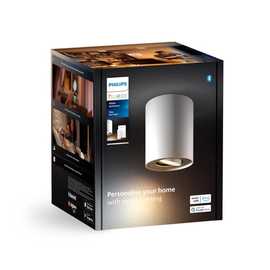 Philips - LED prigušiva spot svetiljka Hue PILLAR 1xGU10/4,2W/230V 2200-6500K + daljinski upravljač bela