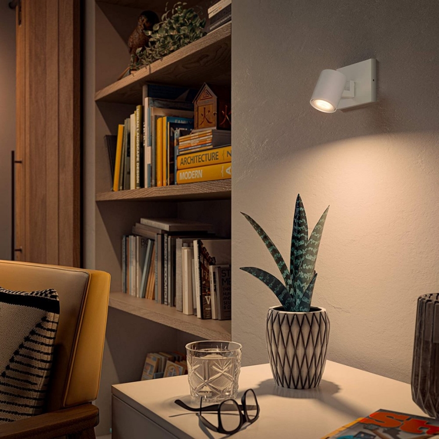 Philips - LED prigušiva spot svetiljka Hue RUNNER 1xGU10/4,2W/230V 2200-6500K + daljinski upravljač bela