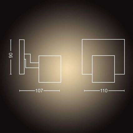 Philips - LED prigušiva spot svetiljka Hue RUNNER 1xGU10/4,2W/230V 2200-6500K + daljinski upravljač bela