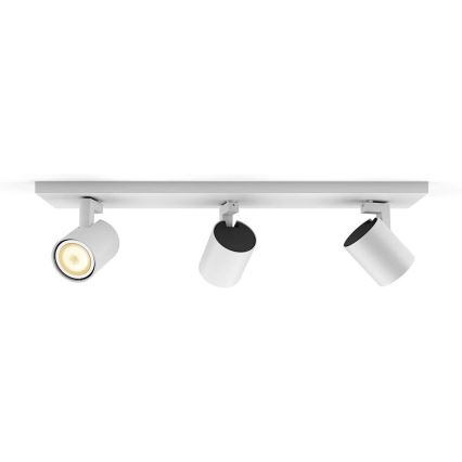Philips - LED prigušiva spot svetiljka Hue RUNNER 3xGU10/4,2W/230V 2200-6500K + daljinski upravljač, bela