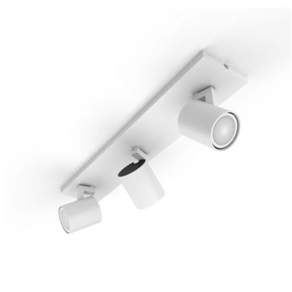 Philips - LED prigušiva spot svetiljka Hue RUNNER 3xGU10/4,2W/230V 2200-6500K + daljinski upravljač, bela