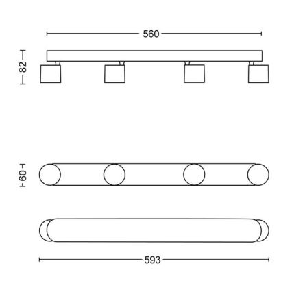 Philips - LED prigušiva spot svetiljka 4xLED/4,5W/230V