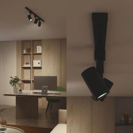 Philips - LED RGBW prigušiva svetiljka za šinski sistem EASYLINK HUE 3xGU10/4,7W/230V 2200-6500K 1m crna