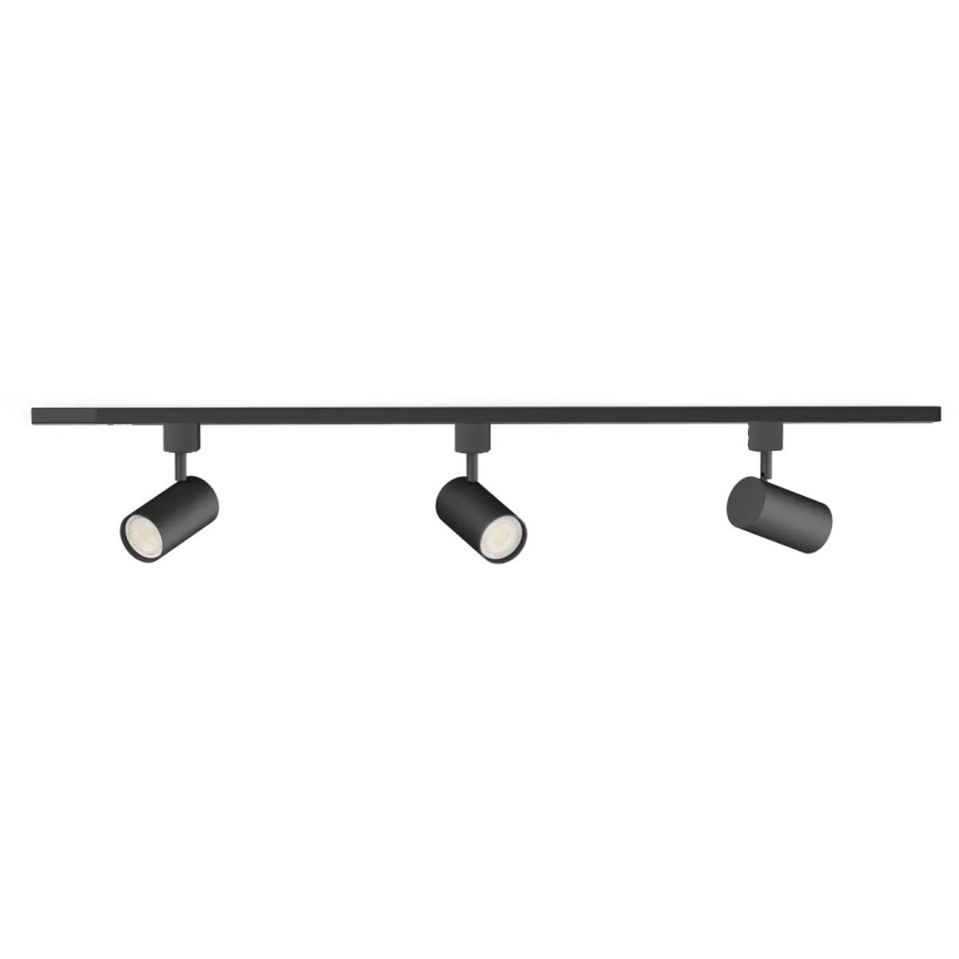 Philips - LED RGBW prigušiva svetiljka za šinski sistem EASYLINK HUE 3xGU10/4,7W/230V 2200-6500K 1m crna