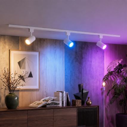 Philips - LED RGBW prigušiva spot svetiljka za šinski sistem EASYLINK HUE 3xGU10/4,7W/230V 2200-6500K 1m bela + Hue bridge