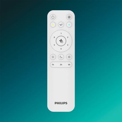 Philips - LED prigušiva plafonska lampa sa ventilatorom ATLAS LED/35W/230V mat hrom + daljinski upravljač