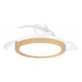 Philips - LED prigušiva stropna lampa sa ventilatorom BLISS LED/35W/230V braon + daljinski upravljač