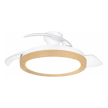 Philips - LED prigušiva stropna lampa sa ventilatorom BLISS LED/35W/230V braon + daljinski upravljač