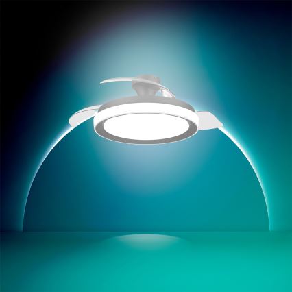 Philips - LED prigušiva plafonska lampa sa ventilatorom BLISS LED/35W/230V crna + daljinski upravljač