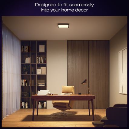 Philips - LED prigušiva stropna svetiljka Hue AURELLE LED/19W/230V 2200-6500K 30x30 cm crna