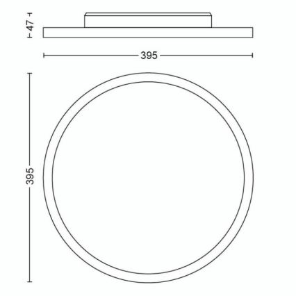 Philips - LED prigušiva stropna svetiljka Hue LED/19W/230V 2200-6500K + daljinski upravljač
