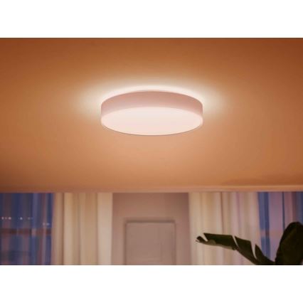 Philips - LED prigušiva stropna svetiljka Hue LED/33,5W/230V 2200-6500K preč. 425 mm bela + daljinski upravljač