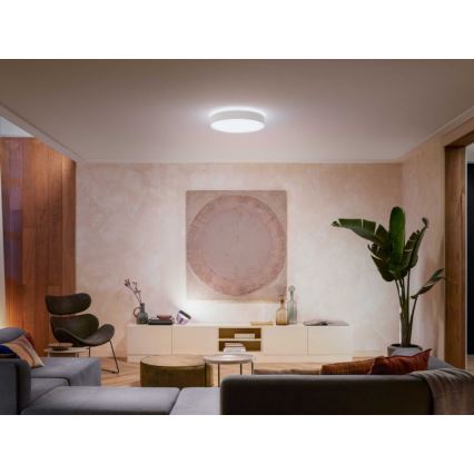 Philips - LED prigušiva stropna svetiljka Hue LED/33,5W/230V 2200-6500K preč. 425 mm bela + daljinski upravljač