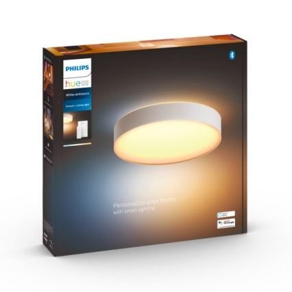 Philips - LED prigušiva stropna svetiljka Hue LED/33,5W/230V 2200-6500K preč. 425 mm bela + daljinski upravljač