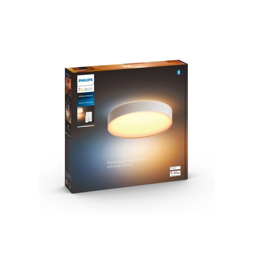 Philips - LED prigušiva stropna svetiljka Hue LED/33,5W/230V 2200-6500K preč. 425 mm bela + daljinski upravljač