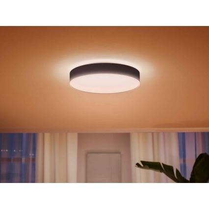 Philips - LED prigušiva plafonsko svetlo Hue LED/33,5W/230V 2200-6500K pr. 425 mm crna + daljinski upravljač