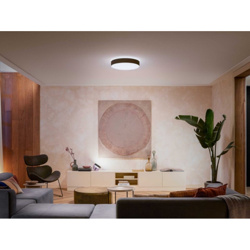 Philips - LED prigušiva plafonsko svetlo Hue LED/33,5W/230V 2200-6500K pr. 425 mm crna + daljinski upravljač
