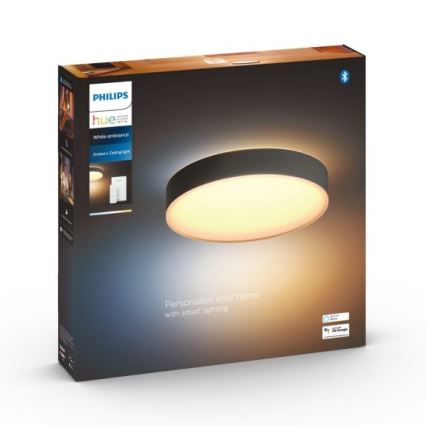 Philips - LED prigušiva plafonsko svetlo Hue LED/33,5W/230V 2200-6500K pr. 425 mm crna + daljinski upravljač